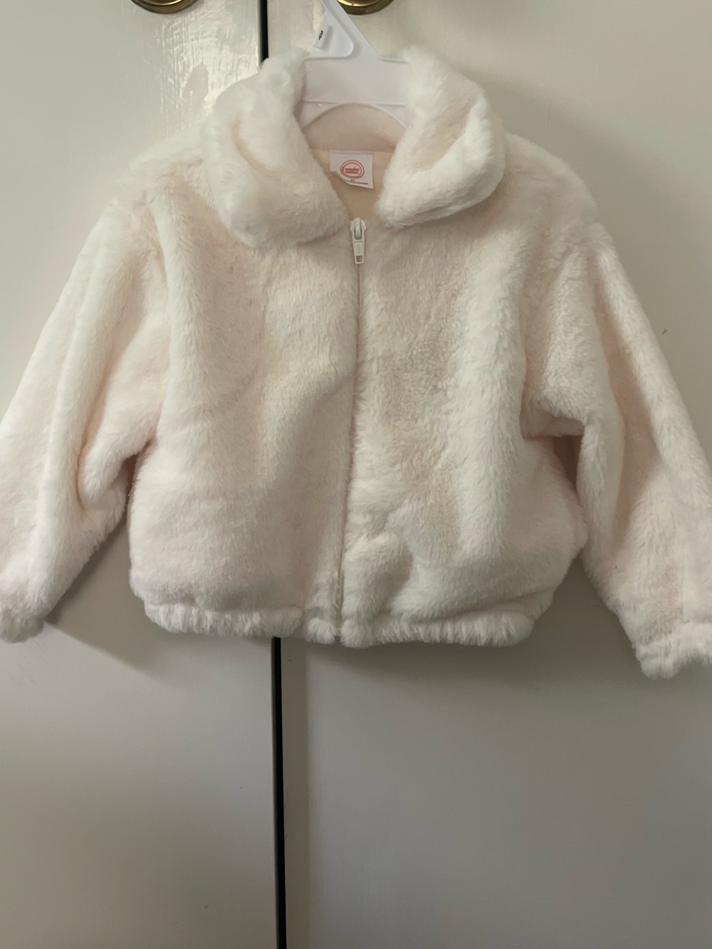 Kids Plush Faux Fur Zip Jacket